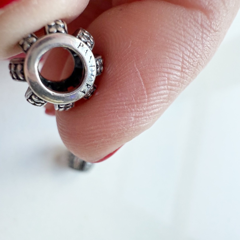 Set of 2 Retired Pandora Leading Lady Barrel‎ Charm Cubic Zirconia - Picture 5 of 7